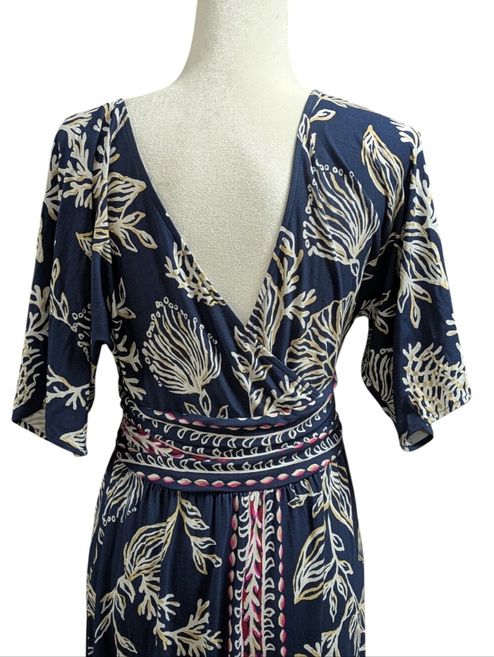 Lily Pulitzer Parigi Boat Neck Maxi Dress Low Tide Coastal Navy Size Small - Picture 8 of 11